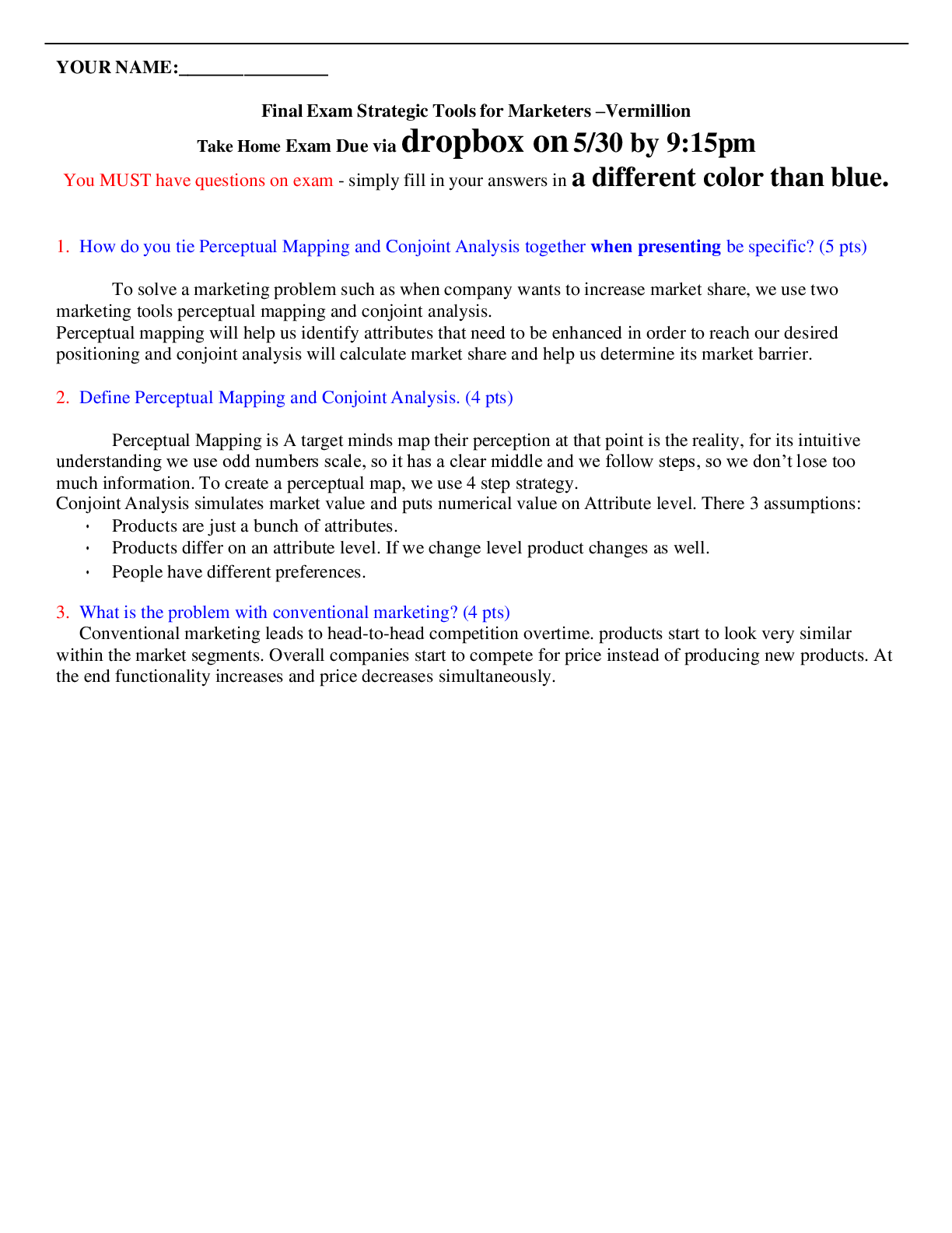 Preview image for MKT315 Final Exam LATEST 2022-2023